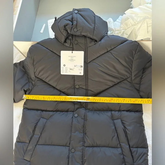 NWT Women's Alo Gold Rush Trench Black Puffer Coat - Picture 8 of 14